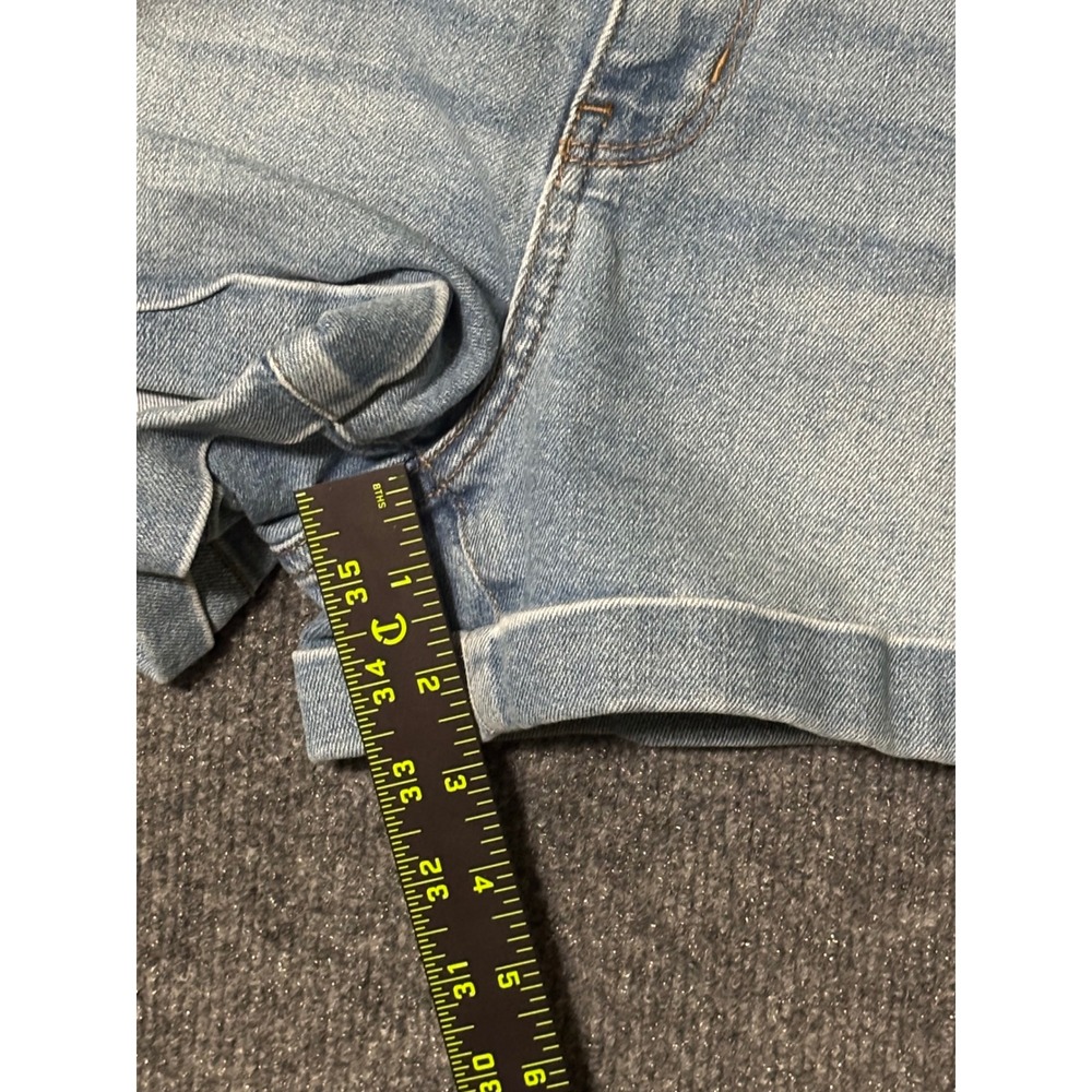 American Eagle Womens 0 Mom Shorts Blue Denim Stretch Cuffed High Rise - Picture 6 of 7